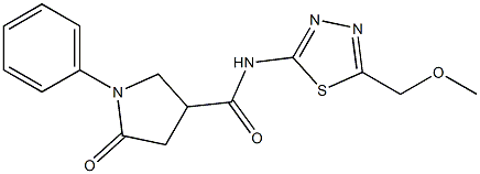 N-[5-(methoxymethyl)-1,3,4-thiadiazol-2-yl]-5-oxo-1-phenylpyrrolidine-3-carboxamide CAS#: 878441-95-3