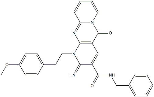 N-benzyl-2-imino-1-[2-(4-methoxyphenyl)ethyl]-5-oxo-1,5-dihydro-2H-dipyrido[1,2-a:2',3'-d]pyrimidine-3-carboxamide CAS#: 843637-78-5