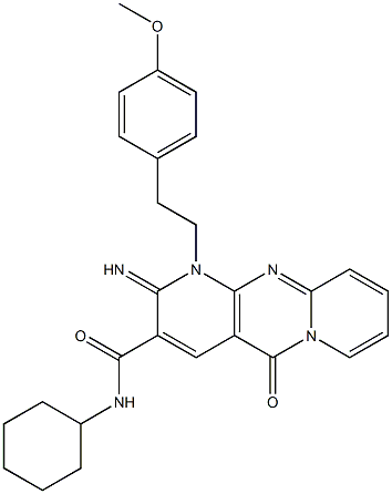 N-cyclohexyl-2-imino-1-[2-(4-methoxyphenyl)ethyl]-5-oxo-1,5-dihydro-2H-dipyrido[1,2-a:2',3'-d]pyrimidine-3-carboxamide CAS#: 842966-82-9