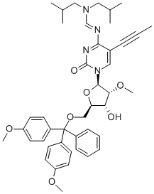 N4-(DIISOBUTYLAMINOMETHYLIDENE)-5'-O-(DIMETHOXYTRITYL)-5-(1-PROPYNYL)-2'-O-METHYLCYTIDINE CAS#: 869355-38-4