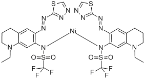Nickel, bis[N-[1-ethyl-1,2,3,4-tetrahydro-6-[(1,3,4-thiadiazol-2-yl-kN3)azo-kN1]-7-quinolinyl]-1,1,1-trifluoromethanesulfonamidato-kN]- CAS#: 868747-30-2