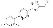 PYRIDAZINE, 3-(4-FLUORO-2-METHYLPHENYL)-6-[5-(METHOXYMETHYL)-1,3,4-OXADIAZOL-2-YL]- CAS#: 848953-34-4