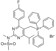 Phosphonium, [[4-(4-fluorophenyl)-6-(1-methylethyl)-2-[methyl(methylsulfonyl)amino]-5-pyrimidinyl]me CAS#: 885477-83-8
