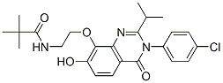 Propanamide,  N-[2-[[3-(4-chlorophenyl)-3,4-dihydro-7-hydroxy-2-(1-methylethyl)-4-oxo-8-quinazolinyl]oxy]ethyl]-2,2-dimethyl- CAS#: 871814-70-9