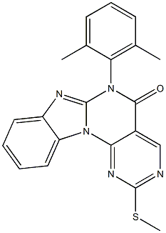 PyriMido[5',4':5,6]pyriMido[1,2-a]benziMidazol-5(6H)-one, 6-(2,6-diMethylphenyl)-2-(Methylthio)- CAS#: 847950-97-4
