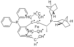 (R)-1-{(R)-2-[2-(DIPHENYLPHOSPHINO)PHENYL]FERROCENYL}ETHYLDI(2-NORBORNYL)PHOSPHI CAS#: 849925-29-7