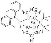 (S)-1-[(R)-2-(DI-TERT.-BUTYLPHOSPHINO)FERROCENYL]ETHYLBIS(2-METHYLPHENYL)PHOSPHI CAS#: 849924-77-2