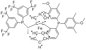 (S)-1-{(S)-2-[2-[BIS(4-METHOXY-3,5-DIMETHYLPHENYL)PHOSPHINO]PHENYL]FERROCENYL}-E CAS#: 849925-20-8
