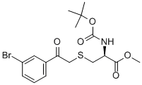 (S)-3-[2-(3-Bromo-phenyl)-2-oxo-ethylsulfanyl]-2-tert-butoxycarbonylamino-propionic acid methyl ester CAS#: 850411-17-5