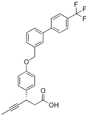 (S)-3-(4-((4'-(Trifluoromethyl)-[1,1'-biphenyl]-3-yl)methoxy)phenyl)hex-4-ynoic acid CAS#: 865231-46-5