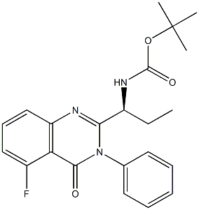 (S)-tert-butyl (1-(5-fluoro-4-oxo-3-phenyl-3,4-dihydroquinazolin-2-yl)propyl)carbaMate CAS#: 870281-85-9