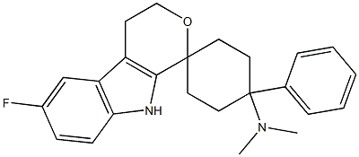 Spiro[cyclohexane-1,1'(3'H)-pyrano[3,4-b]indol]-4-aMine, 6'-fluoro-4',9'-dihydro-N,N-diMethyl-4-phenyl-, cis- (9CI) CAS#: 863513-93-3