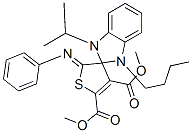 (Z)-DIMETHYL 1-BUTYL-3-ISOPROPYL-2'-(PHENYLIMINO)-1,3-DIHYDRO-2'H-SPIRO[BENZO[D]IMIDAZOLE-2,3'-THIOPHENE]-4',5'-DICARBOXYLATE CAS#: 885722-18-9