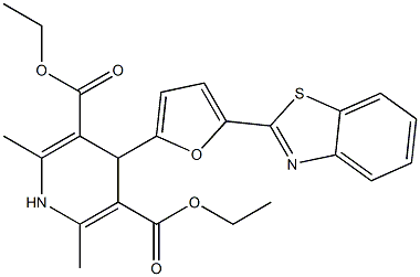 diethyl 4-[5-(1,3-benzothiazol-2-yl)furan-2-yl]-2,6-dimethyl-1,4-dihydropyridine-3,5-dicarboxylate CAS#: 848919-95-9