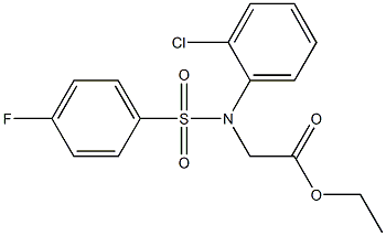 ethyl 2-{2-chloro[(4-fluorophenyl)sulfonyl]anilino}acetate CAS#: 860609-48-9