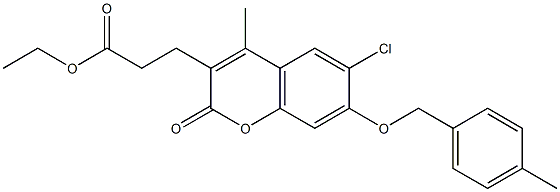 ethyl 3-[6-chloro-4-methyl-7-[(4-methylphenyl)methoxy]-2-oxochromen-3-yl]propanoate CAS#: 843625-00-3