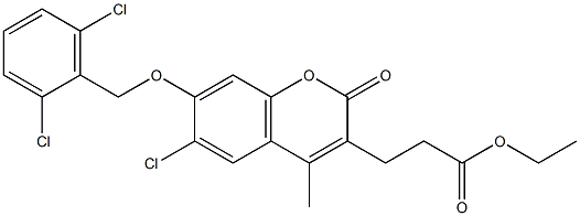ethyl 3-[6-chloro-7-[(2,6-dichlorophenyl)methoxy]-4-methyl-2-oxochromen-3-yl]propanoate CAS#: 843619-53-4