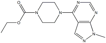 ethyl 4-(1-methyl-1H-pyrazolo[3,4-d]pyrimidin-4-yl)piperazine-1-carboxylate CAS#: 869072-37-7
