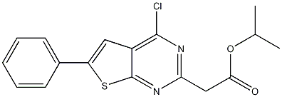 isopropyl 2-(4-chloro-6-phenylthieno[2,3-d]pyrimidin-2-yl)acetate CAS#: 885460-48-0