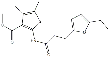 methyl 2-{[3-(5-ethylfuran-2-yl)propanoyl]amino}-4,5-dimethylthiophene-3-carboxylate CAS#: 847336-40-7