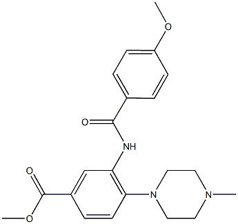 methyl 3-[(4-methoxybenzoyl)amino]-4-(4-methyl-1-piperazinyl)benzoate CAS#: 879075-07-7