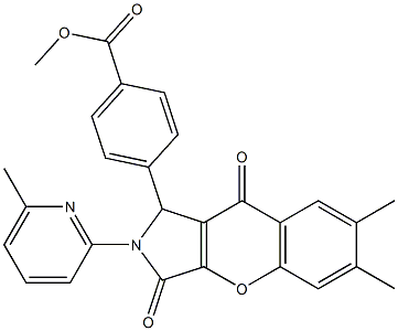 methyl 4-[6,7-dimethyl-2-(6-methylpyridin-2-yl)-3,9-dioxo-1,2,3,9-tetrahydrochromeno[2,3-c]pyrrol-1-yl]benzoate CAS#: 847858-14-4