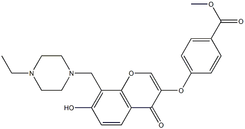 methyl 4-({8-[(4-ethylpiperazin-1-yl)methyl]-7-hydroxy-4-oxo-4H-chromen-3-yl}oxy)benzoate CAS#: 844458-93-1