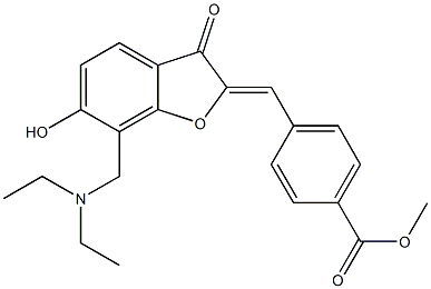 methyl 4-[(Z)-{7-[(diethylamino)methyl]-6-hydroxy-3-oxo-1-benzofuran-2(3H)-ylidene}methyl]benzoate CAS#: 869077-24-7