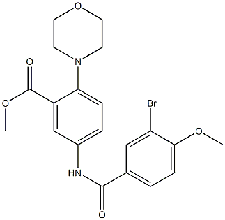 methyl 5-{[(3-bromo-4-methoxyphenyl)carbonyl]amino}-2-(morpholin-4-yl)benzoate CAS#: 878960-93-1