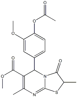 methyl 5-[4-(acetyloxy)-3-methoxyphenyl]-2,7-dimethyl-3-oxo-2,3-dihydro-5H-[1,3]thiazolo[3,2-a]pyrimidine-6-carboxylate CAS#: 836639-34-0
