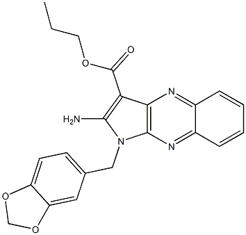 propyl 2-amino-1-(1,3-benzodioxol-5-ylmethyl)-1H-pyrrolo[2,3-b]quinoxaline-3-carboxylate CAS#: 845668-48-6