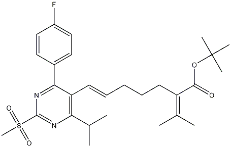 tert-Butyl-7-[4-(4-fluorophenyl)-6-isopropyl-2-methylsulfonylpyrimidin-5-yl]-(3R,5S)-isopropylidene-(E)-6-heptenoate CAS#: 849470-63-9