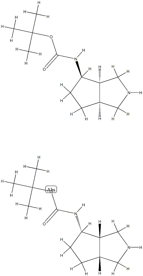 tert-butyl (3aR,4R,6aS)-octahydrocyclopenta[c]pyrrol-4-ylcarbaMate coMpound with tert-butyl (3aS,4S,6aR)-octahydrocyclopenta[c]pyrrol-4-ylcarbaMate (1:1) CAS#: 874949-35-6