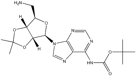 tert-butyl 9-((3aR,4R,6R,6aR)-6-(aminomethyl)-2,2-dimethyltetrahydrofuro[3,4-d][1,3]dioxol-4-yl)-9H-purin-6-ylcarbamate CAS#: 873556-45-7