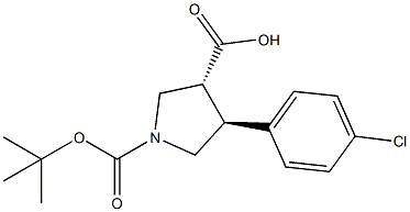 trans-1-Boc-4-(4-chlorophenyl)-3-pyrrolidinecarboxylic acid CAS#: 851485-00-2