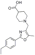 1-{[2-(4-ethylphenyl)-5-methyl-1,3-oxazol-4-yl]methyl}piperidine-4-carboxylic acid CAS#: 897769-44-7