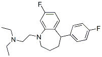 1-[2-(Diethylamino)ethyl]-8-fluoro-5-(4-fluorophenyl)-2,3,4,5-tetrahydro-1H-1-benzazepine CAS#: 90069-19-5