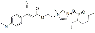 1-[2-[[beta-cyano-4-(dimethylamino)cinnamoyl]oxy]ethyl]-1-methyl-1H-imidazolium 2-ethylhexanoate CAS#: 94087-17-9