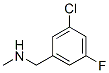 1-(3-chloro-5-fluoro-phenyl)-N-methyl-methanamine CAS#: 90390-34-4