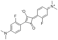 1-(4-Dimethylamino-2-fluoro-phenyl)-3-(4-dimethylimmonium-2-fluoro-cyclohexa-2,5-dien-1-ylidene)-2-oxo-cyclobuten-4-olate CAS#: 94703-33-0