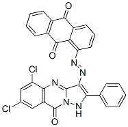 1-[(5,7-dichloro-1,9-dihydro-9-oxo-2-phenylpyrazolo[5,1-b]quinazolin-3-yl)azo]anthraquinone CAS#: 94109-23-6