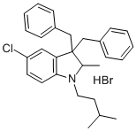 1-Isoamyl-2-methyl-3,3-dibenzyl-5-chloroindolium bromide CAS#: 896465-66-0