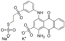 1-amino-9,10-dihydro-9,10-dioxo-4-[3-[[2-(sulphothio)ethyl]sulphonyl]anilino]anthracene-2-sulphonic acid, potassium sodium salt CAS#: 94109-37-2