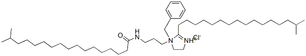 1-benzyl-4,5-dihydro-2-isoheptadecyl-1-[3-[(1-oxoisooctadecyl)amino]propyl]-1H-imidazolium chloride CAS#: 97338-27-7