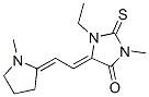 1-ethyl-3-methyl-5-[(1-methyl-2-pyrrolidinylidene)ethylidene]-2-thioxoimidazolidin-4-one CAS#: 93446-30-1