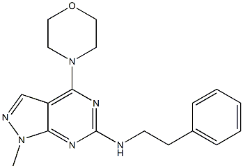 1-methyl-4-(morpholin-4-yl)-N-(2-phenylethyl)-1H-pyrazolo[3,4-d]pyrimidin-6-amine CAS#: 897619-55-5