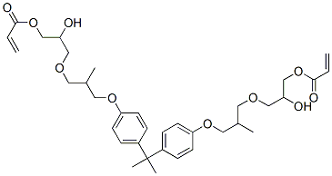 (1-methylethylidene)bis[4,1-phenyleneoxy(2-methyl-3,1-propanediyl)oxy(2-hydroxy-3,1-propanediyl)] diacrylate CAS#: 92068-28-5
