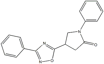1-phenyl-4-(3-phenyl-1,2,4-oxadiazol-5-yl)pyrrolidin-2-one CAS#: 892682-66-5
