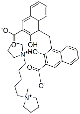 1,1'-(pentane-1,5-diyl)bis[1-methylpyrrolidinium] 4,4'-methylenebis[3-hydroxynaphthalene-2-carboxylate] CAS#: 94094-75-4