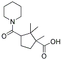 1,2,2-TRIMETHYL-3-(PIPERIDINE-1-CARBONYL)-CYCLOPENTANECARBOXYLIC ACID CAS#: 97100-98-6